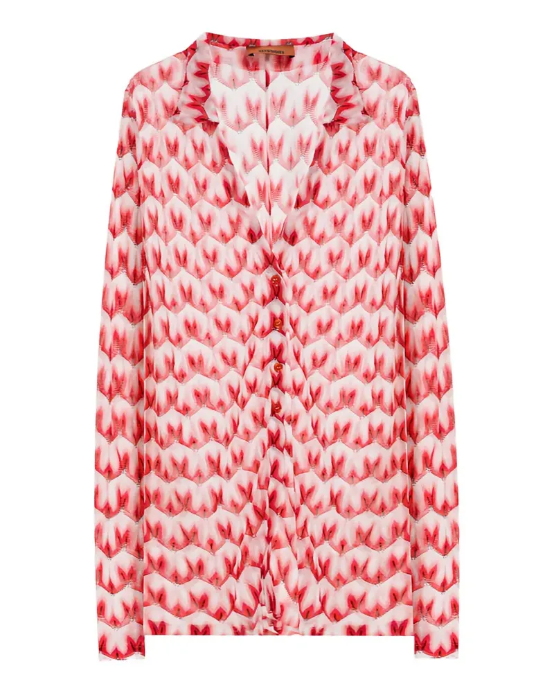 Missoni Mare Raschel Floral Lace shirt - Rot Rot