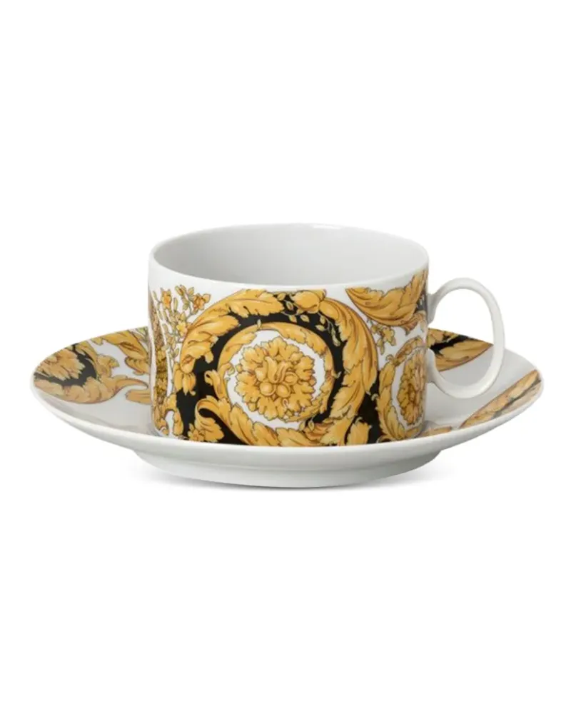 Versace Barocco 92 Teetassen-Untersetzer - Weiß Weiß