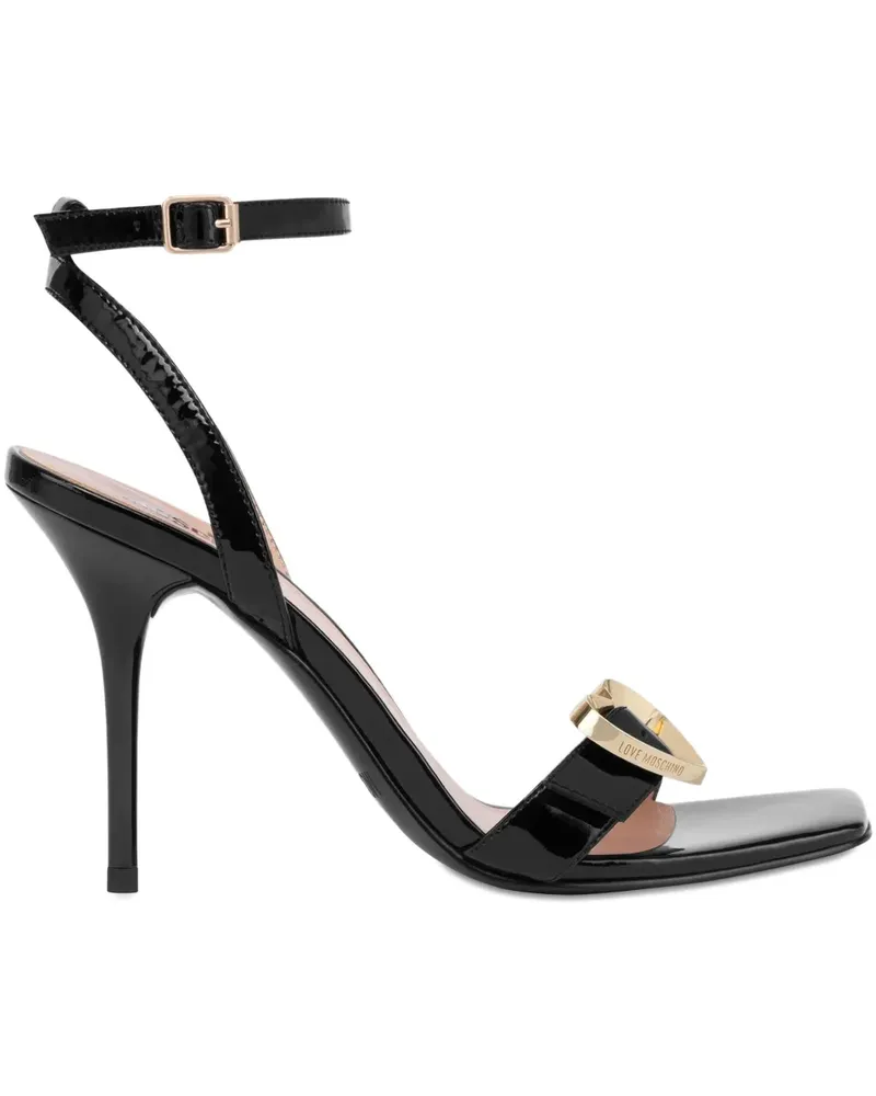 Moschino Sandalen mit Herzschnalle - Schwarz Schwarz