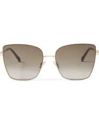 Jimmy Choo Sonnenbrille mit Oversized-Gestell Gold