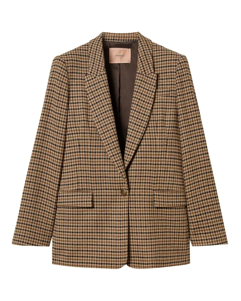 Twin-Set Karierter Blazer - Braun Braun