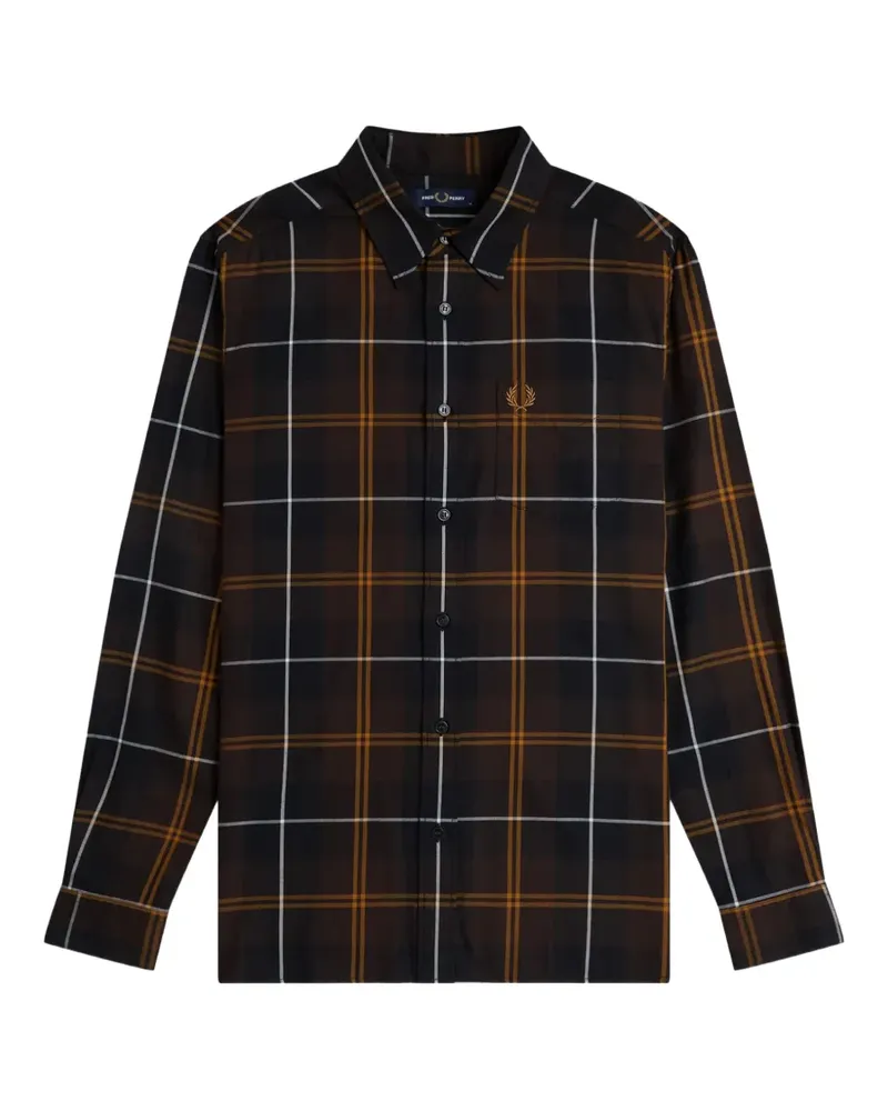 Fred Perry Hemd mit Karomuster - Braun Braun