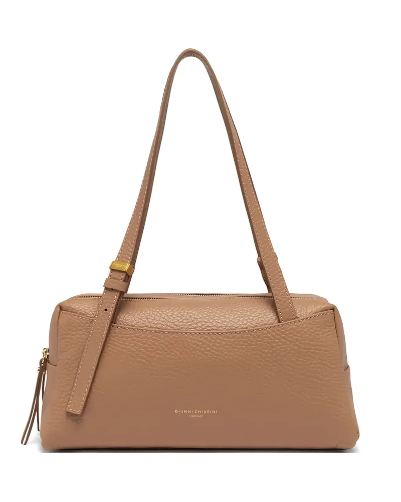 Gianni Chiarini Dea grained leather shoulder bag - Nude Nude
