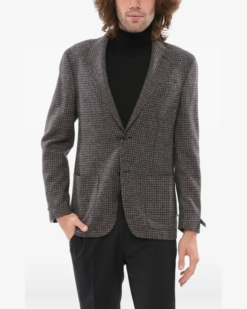 Corneliani Nino Danieli checked virgin wool blazer - Grau Grau