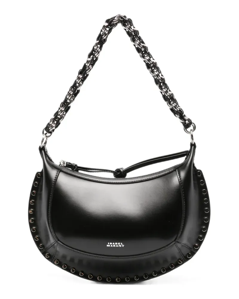 Isabel Marant Oskan Moon Tasche aus gekörntem Leder - Schwarz Schwarz