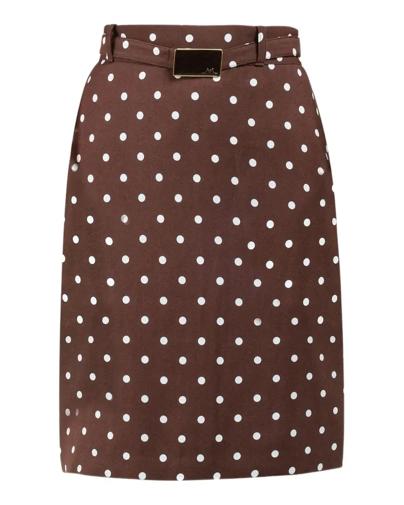 Rowen Rose polka-dots belted midi skirt - Braun Braun