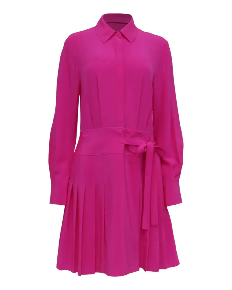 Jason Wu pleated long-sleeve mini shirt dress - Rosa Rosa