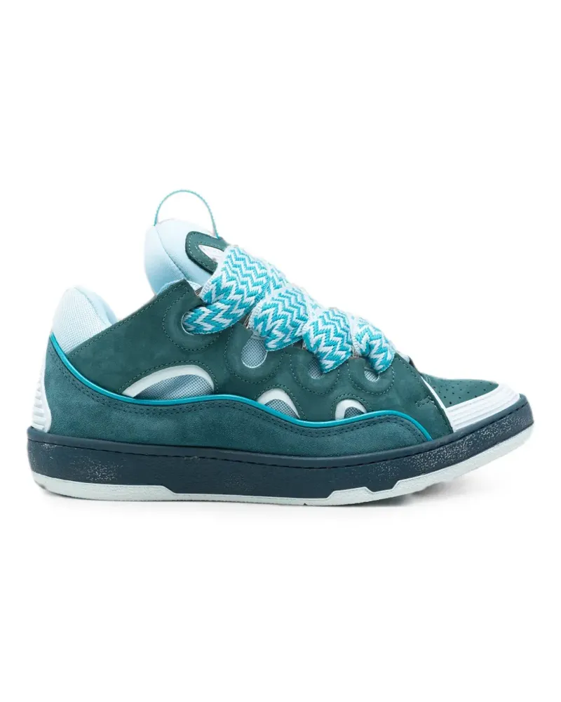 Lanvin Curb Sneakers mit Fischgrätenmuster - Blau Blau