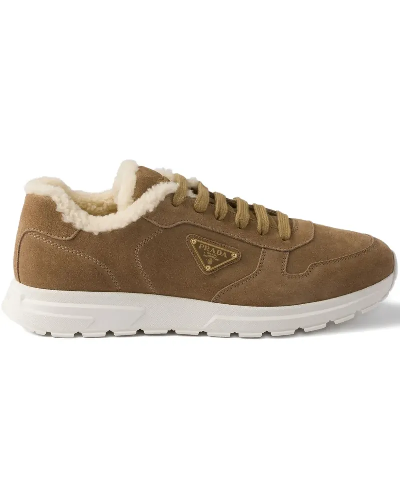 Prada Prax Sneakers aus Wildleder - Nude Nude