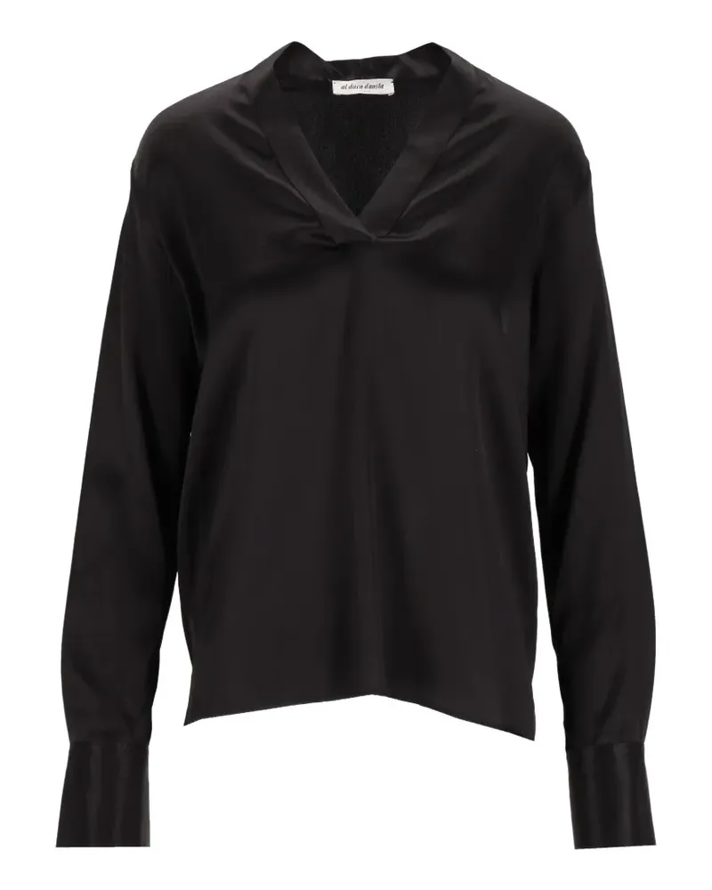 Al Duca D’Aosta 1902 V-neck blouse - Schwarz Schwarz
