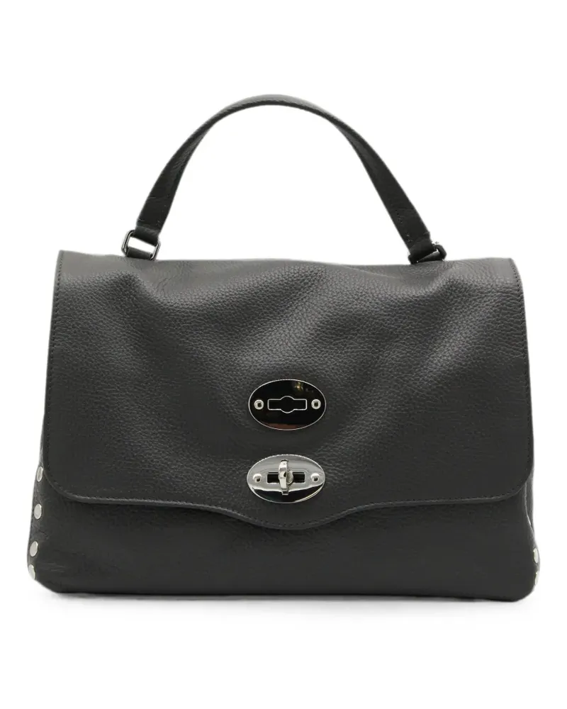 Zanellato small Postina studded-leather tote bag - Grau Grau