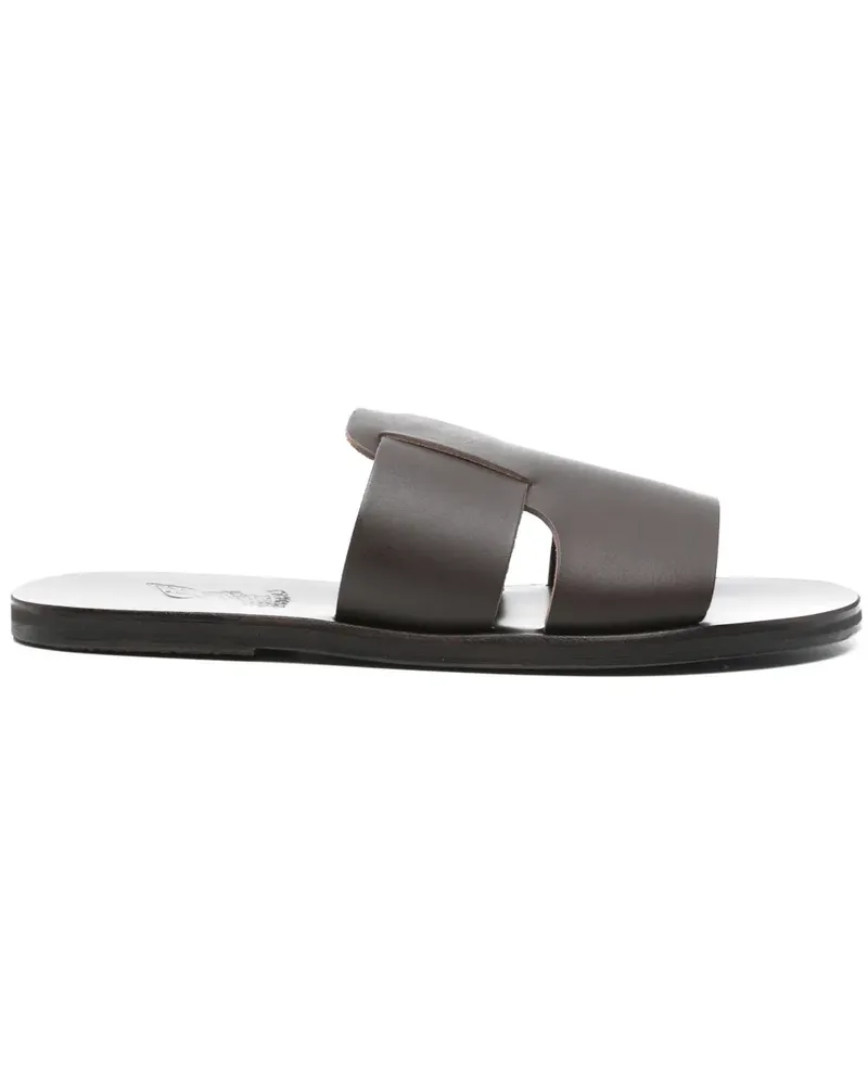 Ancient Greek Sandals Miltiadis Pantoletten - Braun Braun