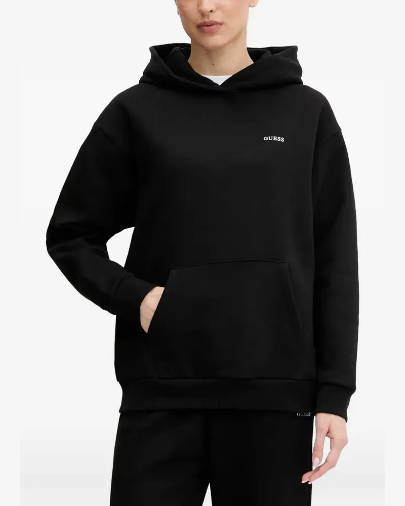 Guess NAT logo-print pouch-pocket hoodie - Schwarz Schwarz