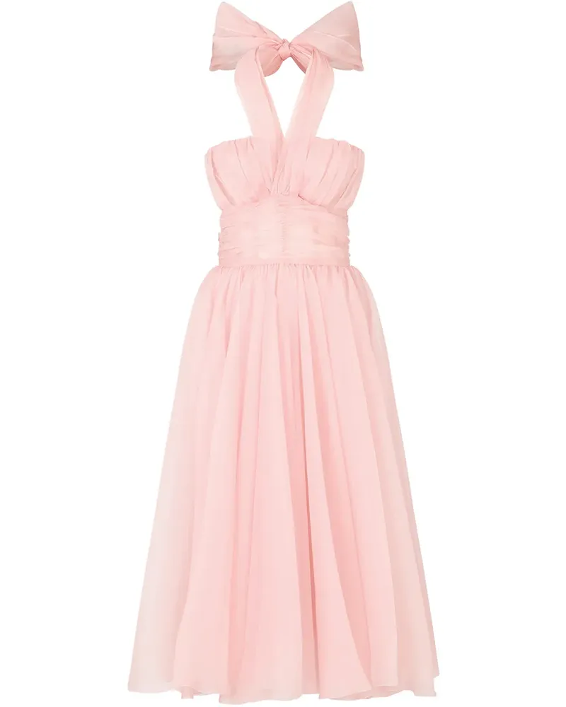 Dolce & Gabbana Plissiertes Neckholder-Kleid - Rosa Rosa