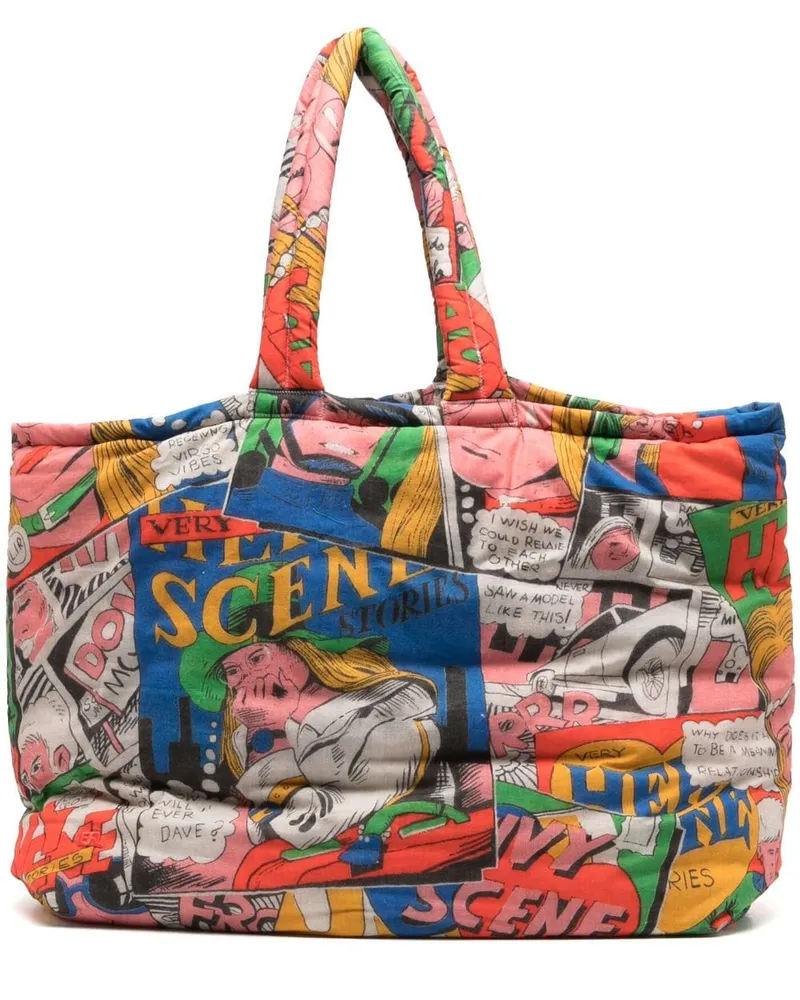 ERL Maxi Comics Shopper mit Futter - Mehrfarbig Mehrfarbig