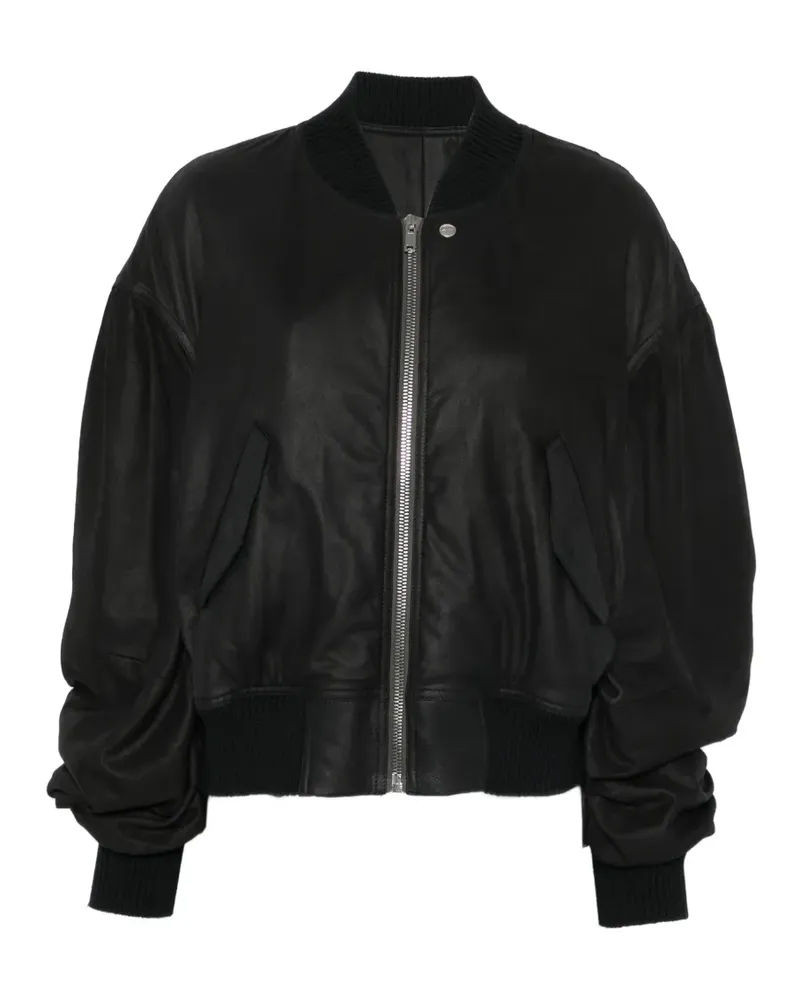 Rick Owens Bomberjacke aus Leder - Schwarz Schwarz