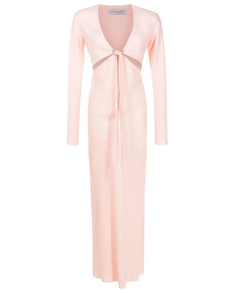 Gloria Coelho Maxikleid mit V-Ausschnitt - Rosa Rosa