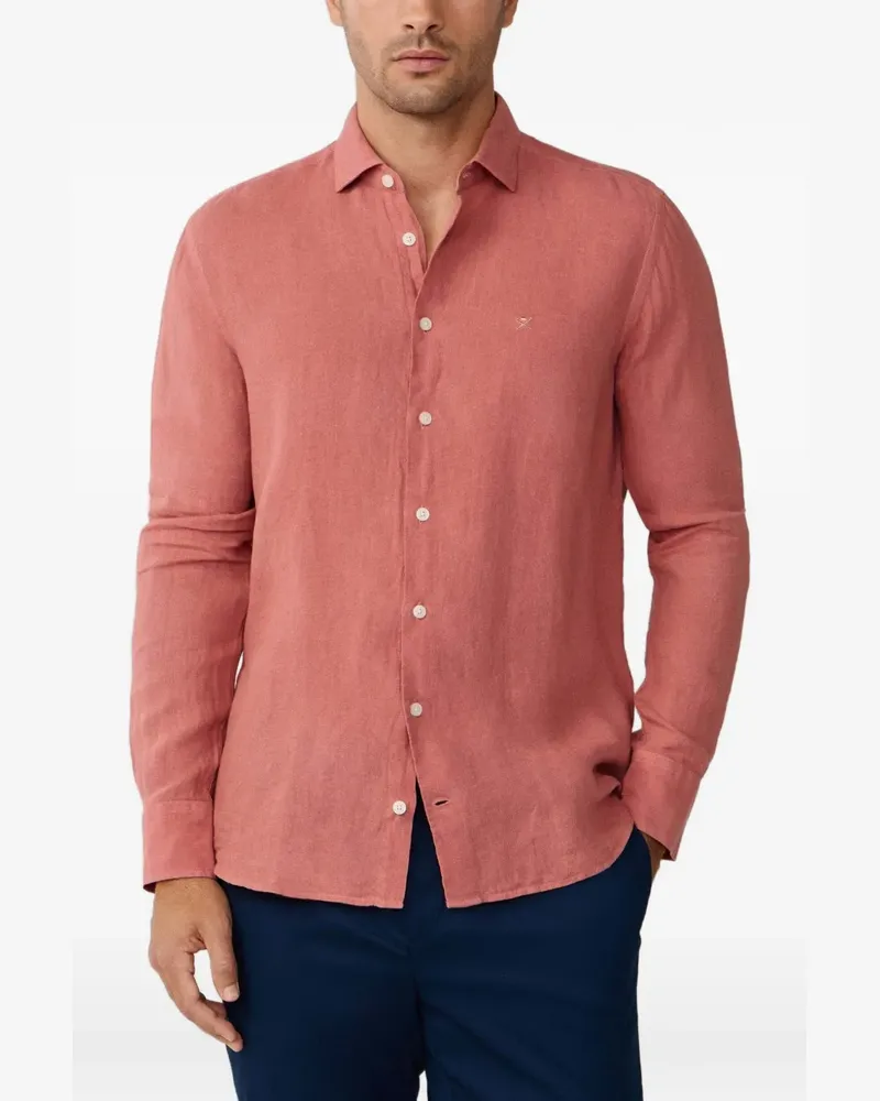 Hackett Kent Hemd mit Eton-Kragen - Rot Rot