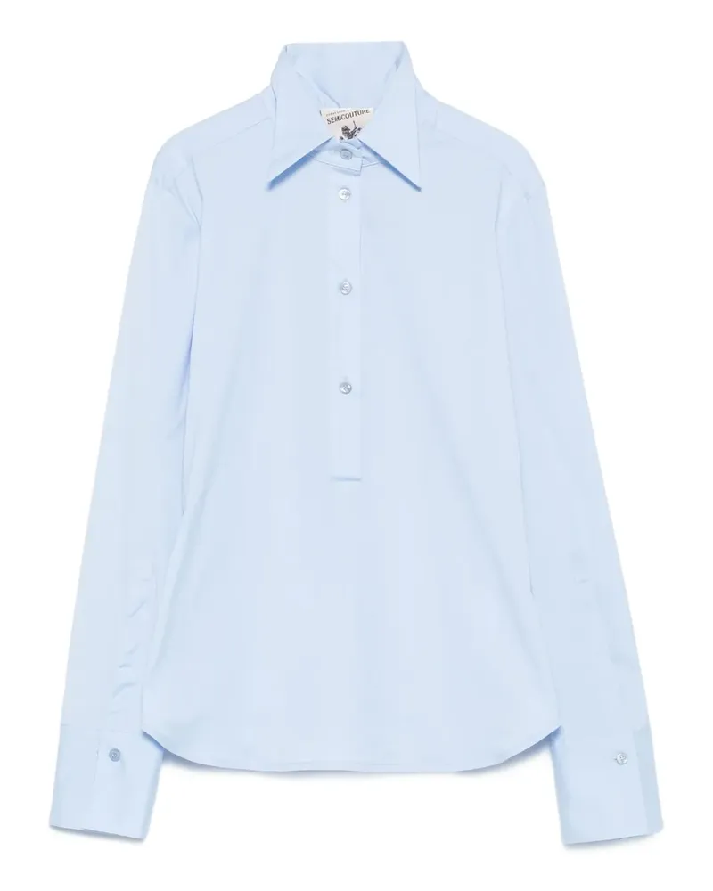 Semicouture Hemd mit klassischem Kragen - Blau Blau
