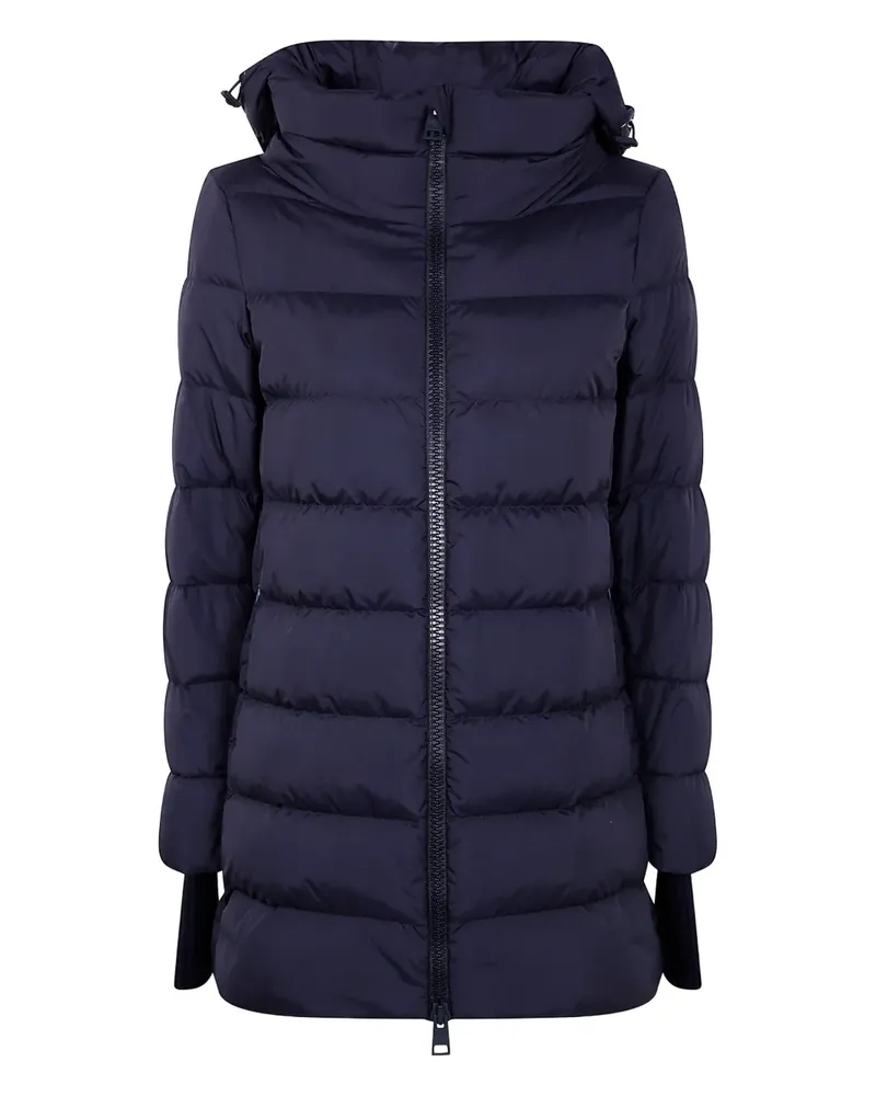 Herno Gesteppter Mantel mit applizierter Kapuze - Blau Blau