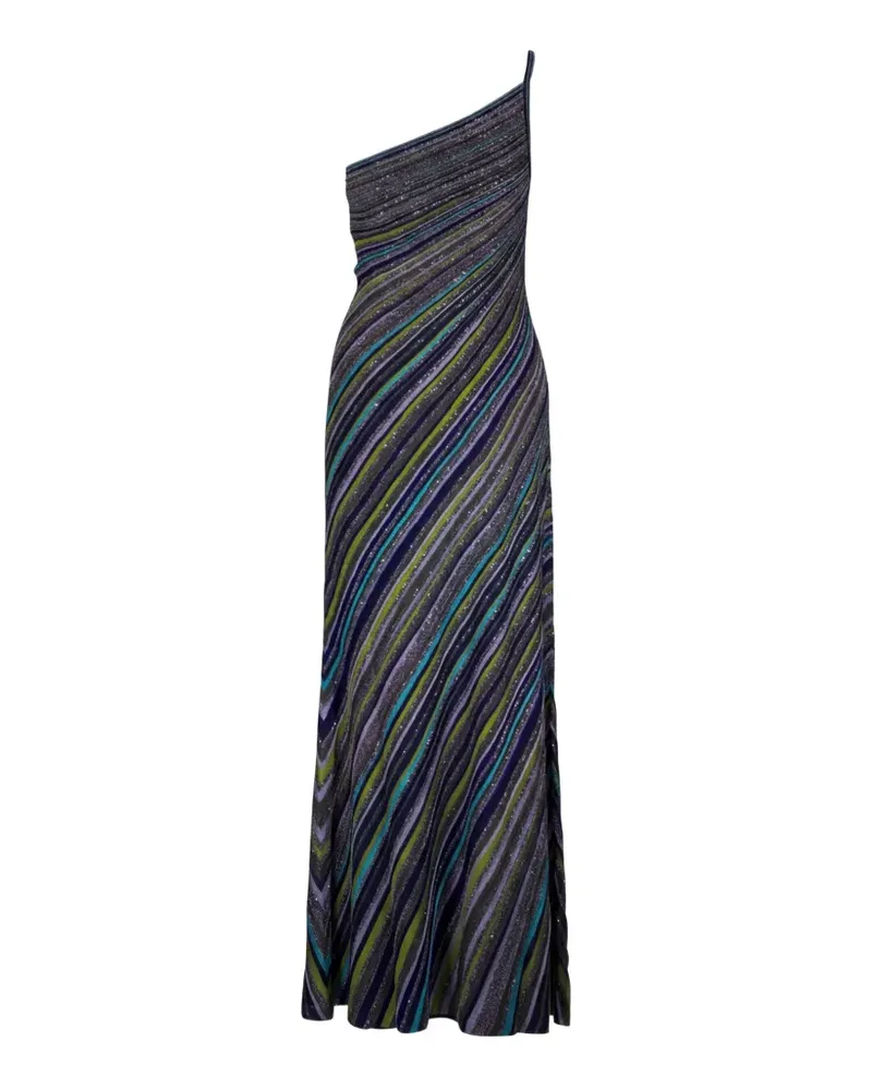 Missoni Einschultriges Maxikleid mit Pailletten - Grün Grün