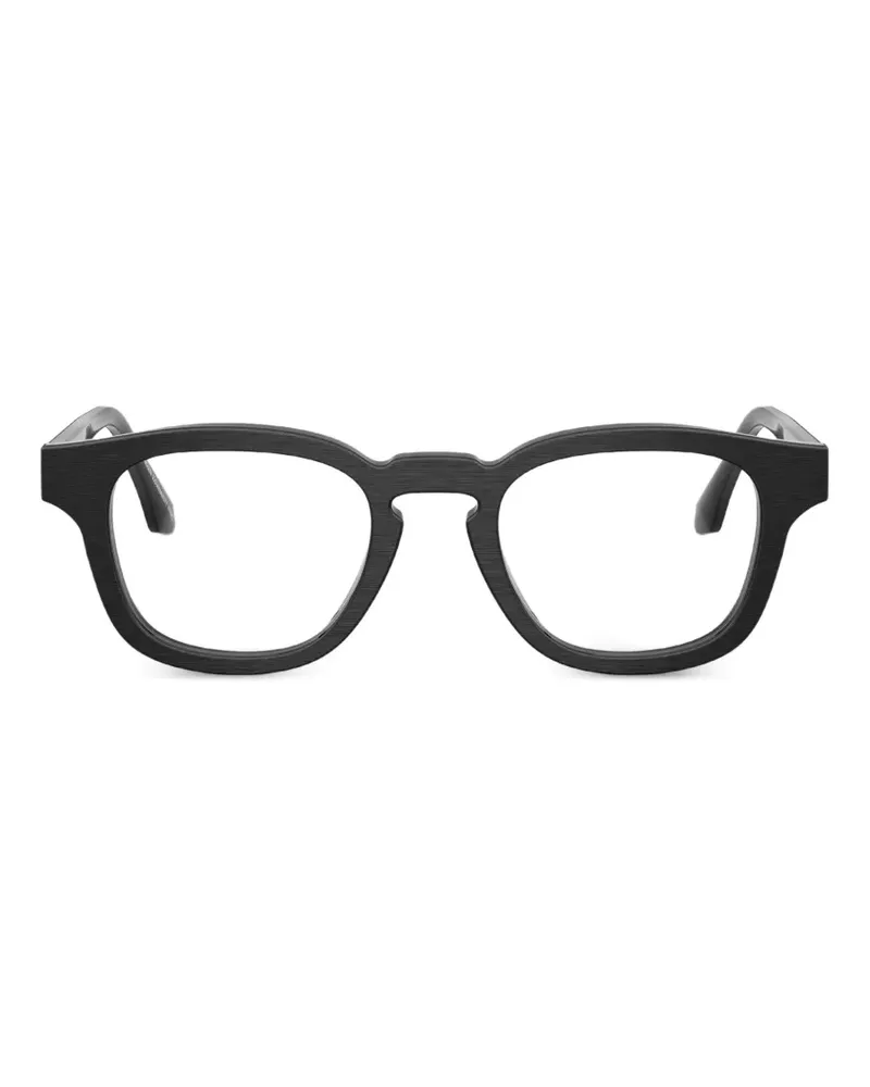 Giorgio Armani Brille mit gebürstetem Finish - Schwarz Schwarz