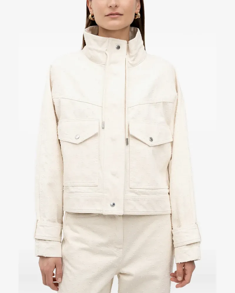 HUGO BOSS textured drawstring jacket - Nude Nude