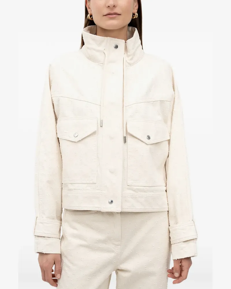 HUGO BOSS textured drawstring jacket - Nude Nude