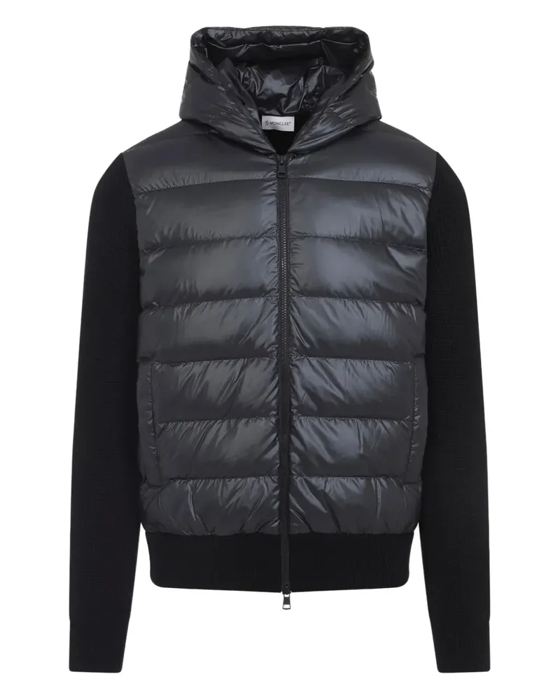 Moncler Gesteppte Kapuzenjacke - Schwarz Schwarz