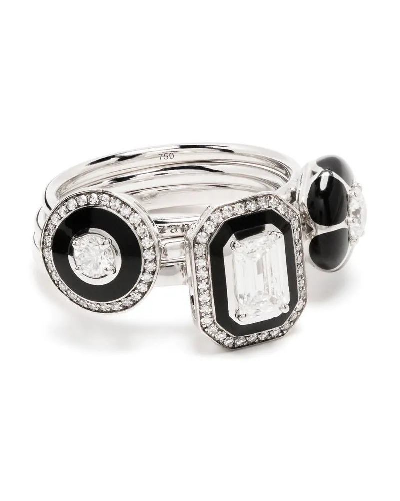 Selim Mouzannar 18kt Rotgoldringe mit Diamanten - Silber Silber