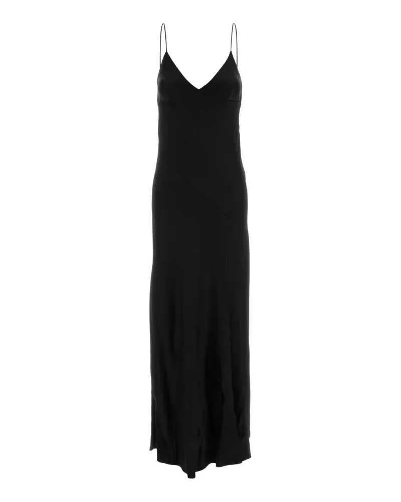 Alberta Ferretti satin-finish slip maxi dress - Schwarz Schwarz