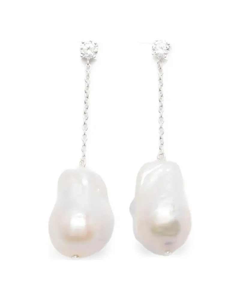 Completedworks pearl drop earrings - Silber Silber