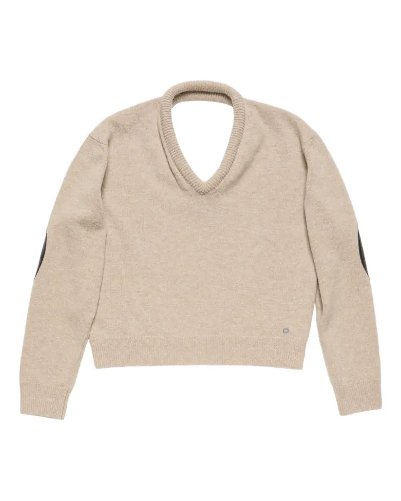Acne Studios Pullover mit Ellenbogen-Patch - Nude Nude