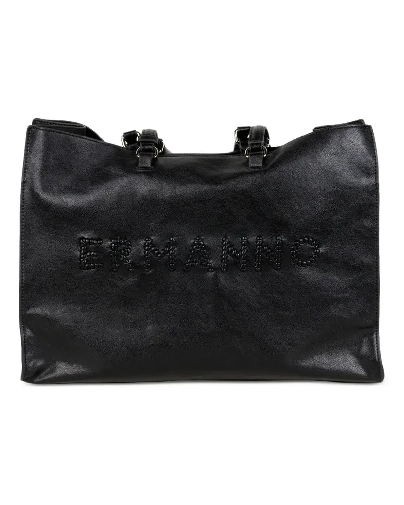 Ermanno Scervino embroidered logo tote bag - Schwarz Schwarz