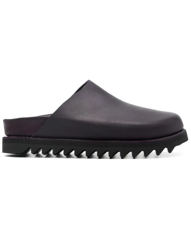 GUIDI Pantoletten aus Leder - Schwarz Schwarz