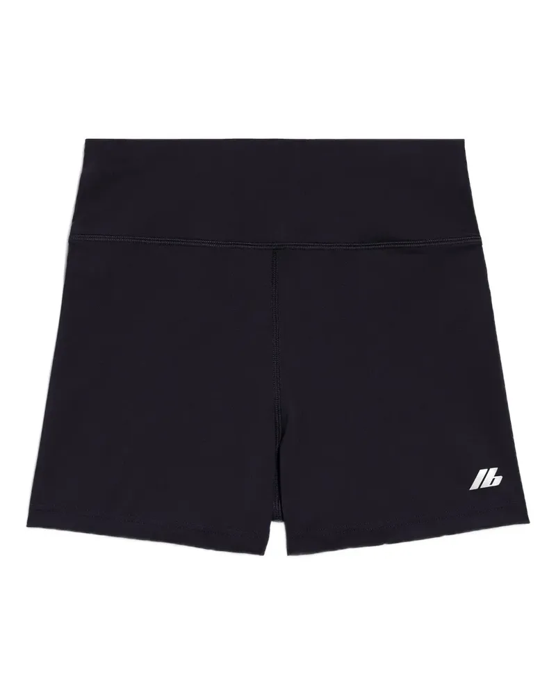 Balenciaga Radlerhose mit Logo-Print - Schwarz Schwarz