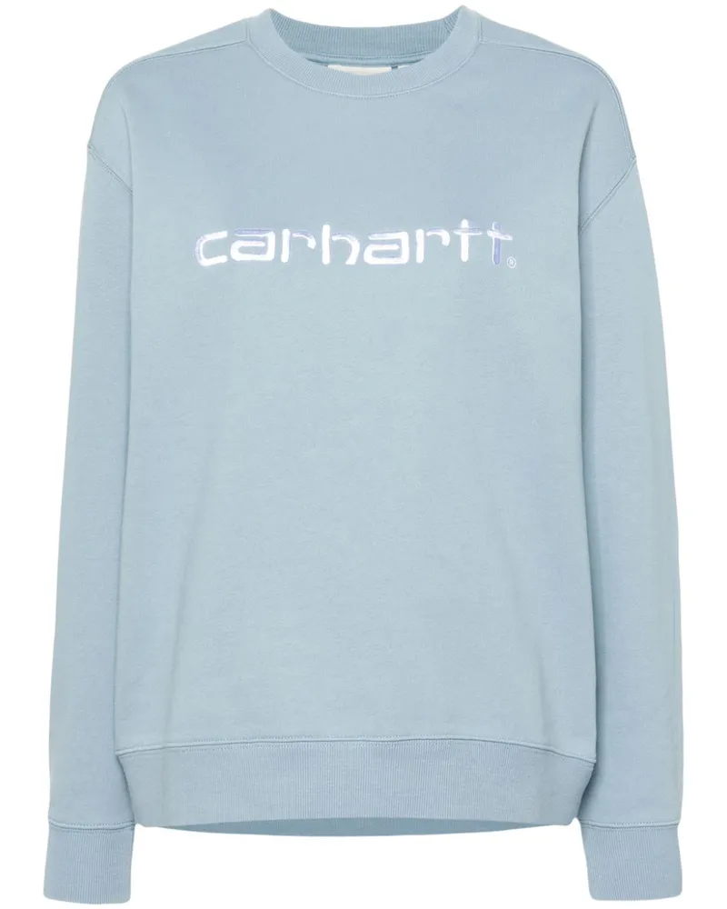 Carhartt WIP Sweatshirt mit Logo-Stickerei Blau