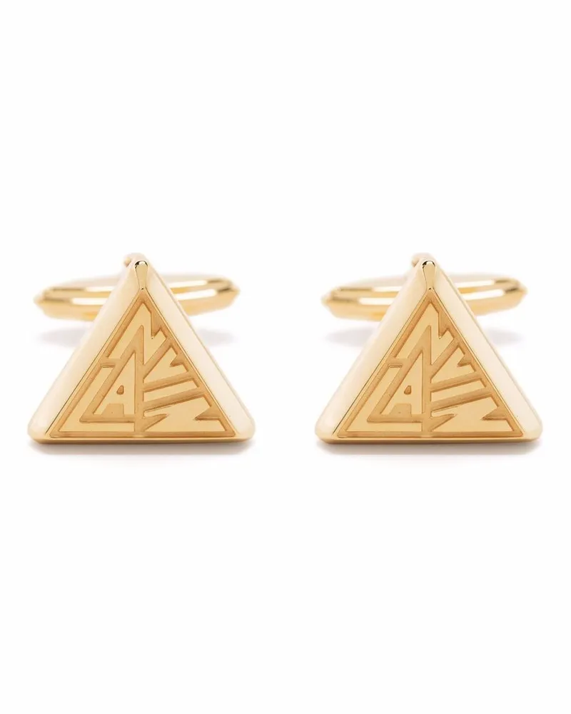 Lanvin Manschettenknöpfe mit Logo-Schild - Gold Gold