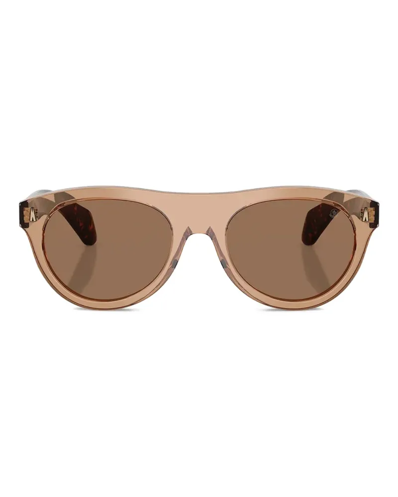 Moncler Sonnenbrille mit Brauensteg - Braun Braun