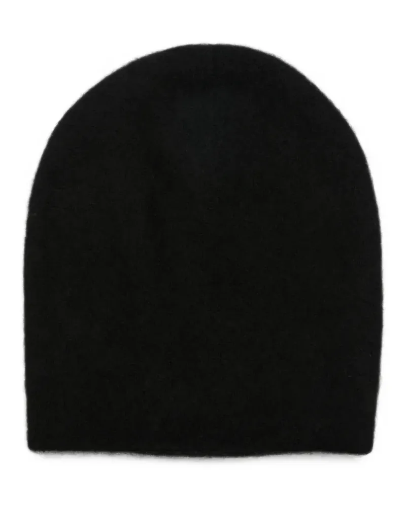 Frenckenberger Fein gestrickte Beanie - Schwarz Schwarz