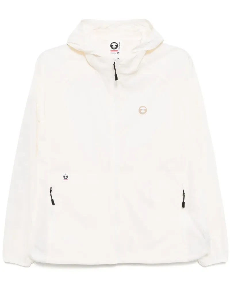 BAPE Windbreaker mit Moonface-Logo - Weiß Weiß