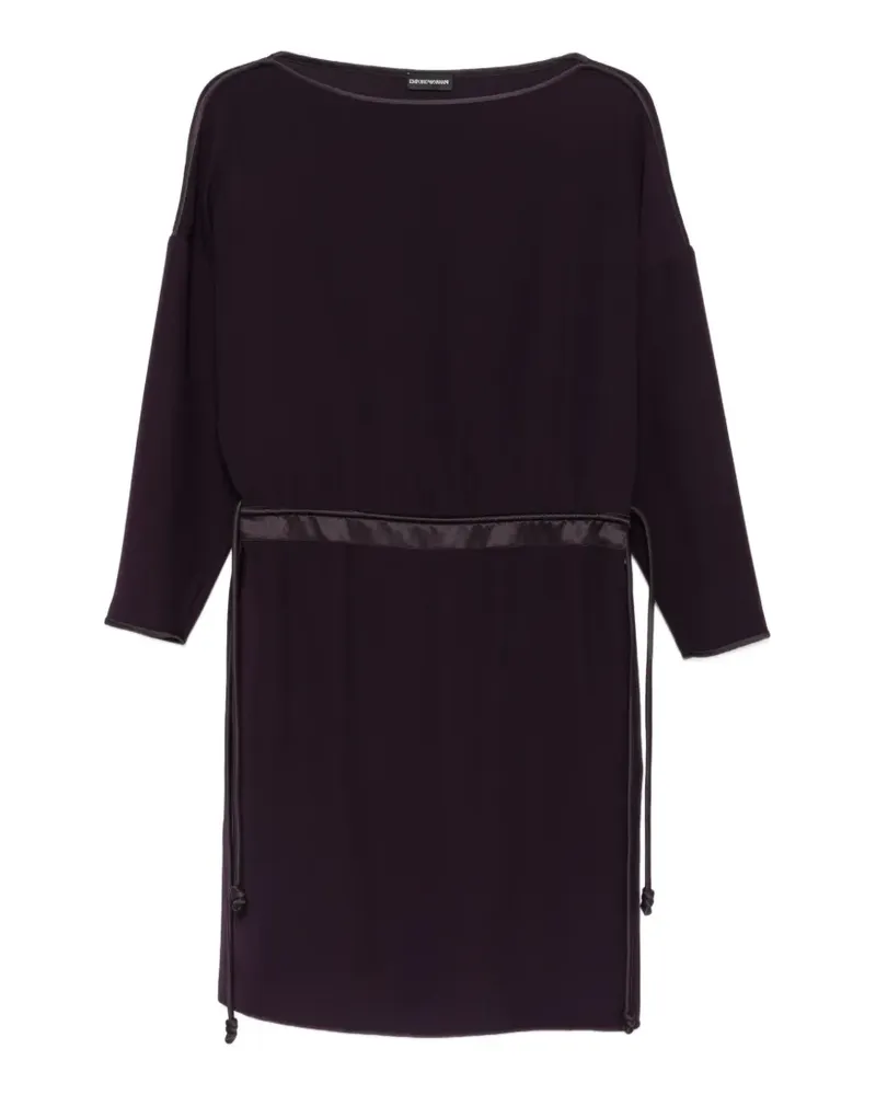 Emporio Armani Langärmeliges Maxikleid mit Kordelzug - Violett Violett
