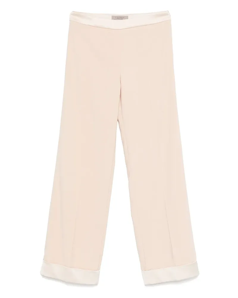 D.EXTERIOR Hose mit Kontrastborten - Nude Nude
