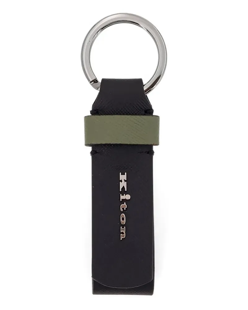Kiton Schlüsselanhänger mit Logo-Detail - Schwarz Schwarz