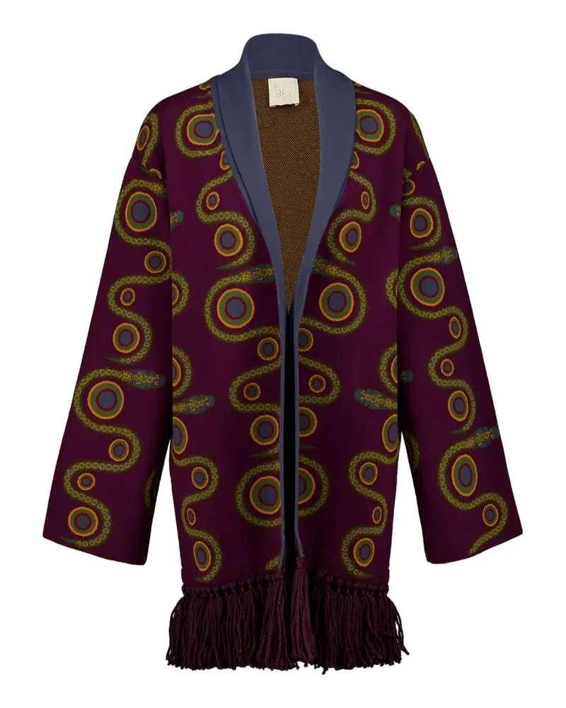 PAULA Cardigan mit Fransen - Violett Violett