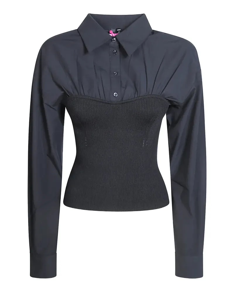 Pinko panelled top - Schwarz Schwarz