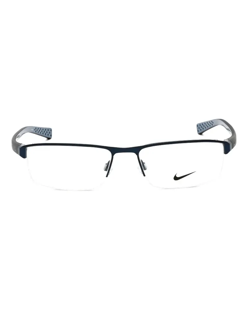 Nike rectangle semi-rim glasses - Blau Blau