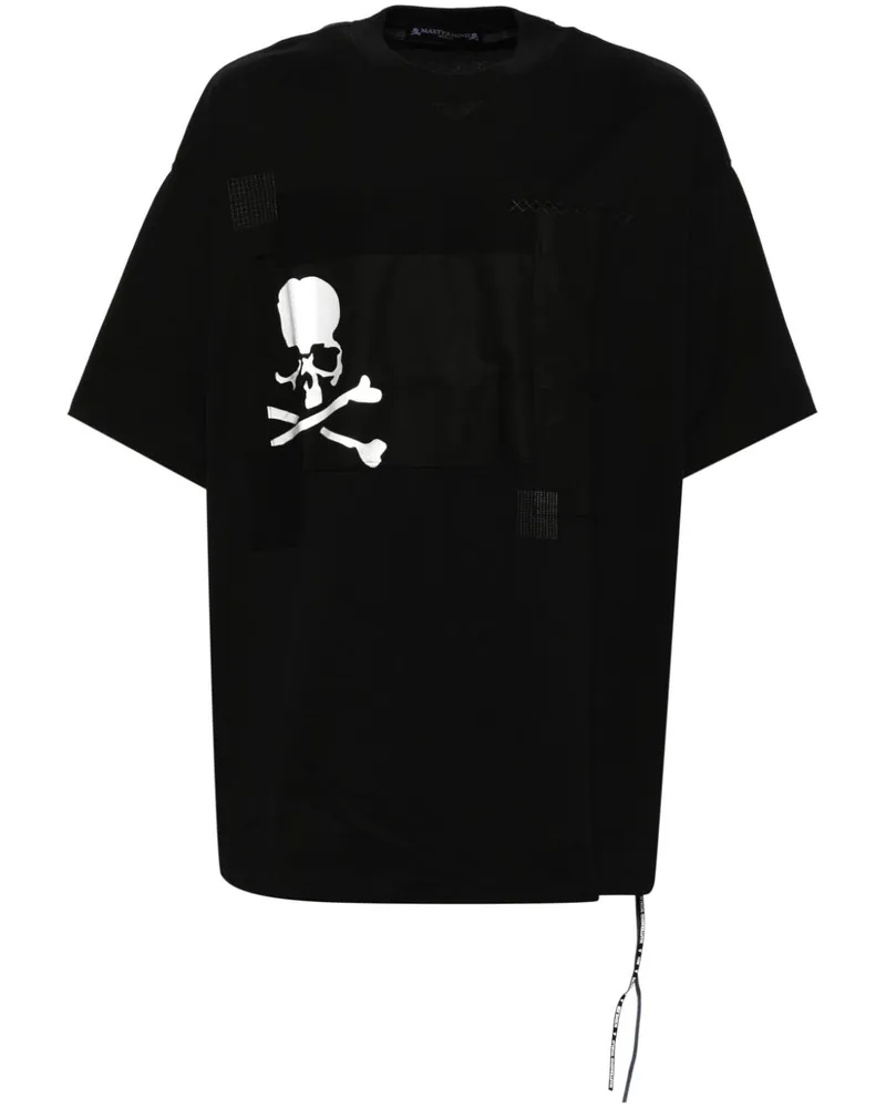 Mastermind World T-Shirt im Patchwork-Look - Schwarz Schwarz