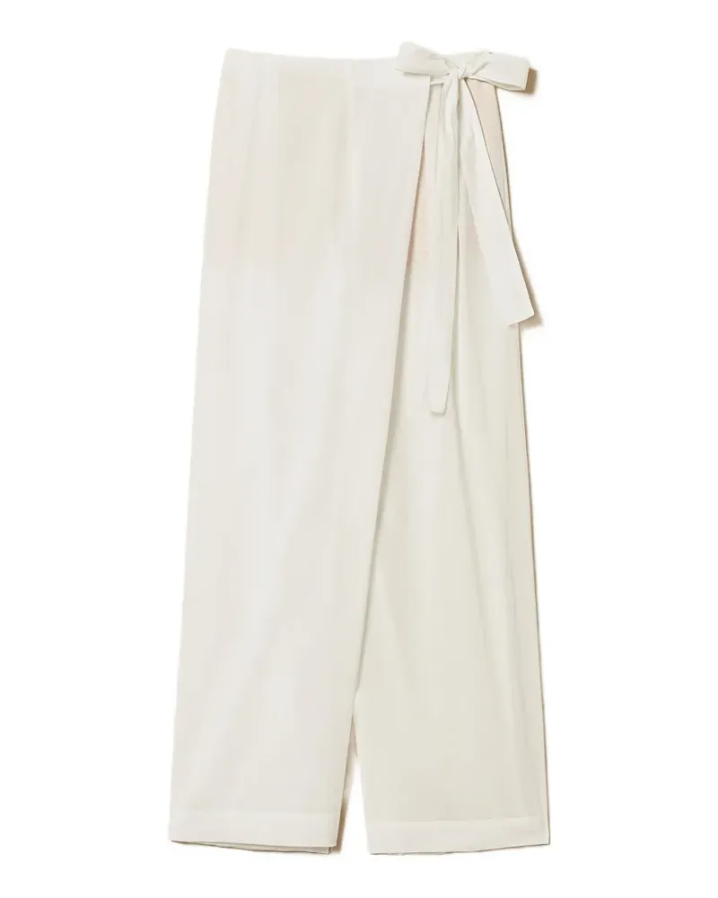Twin-Set muslin palazzo trousers - Weiß Weiß