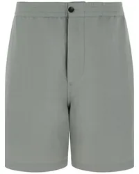 Ferragamo Gerade Shorts mit Logo-Stickerei Grau